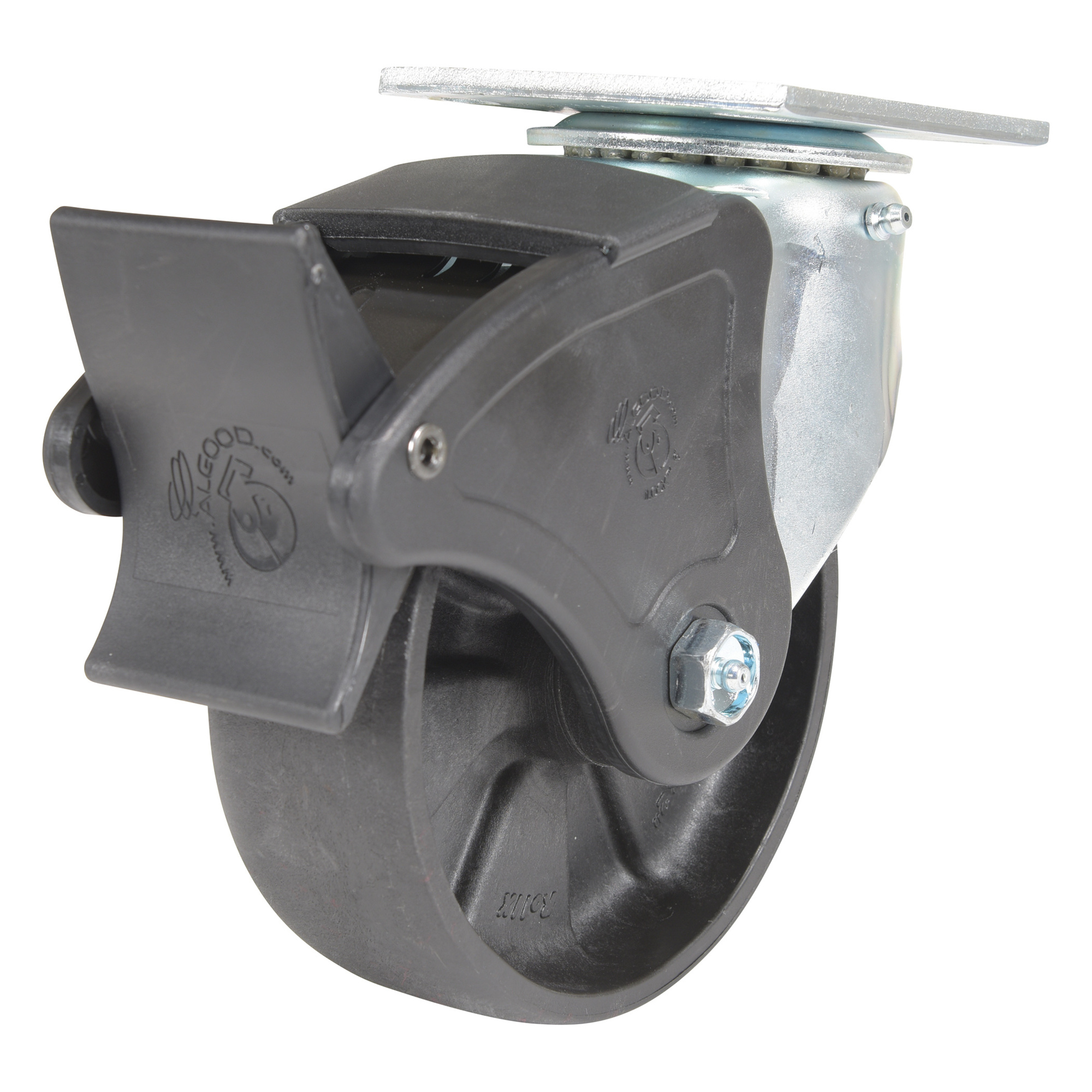 Vestil Light Duty Glass Filled Nylon Swivel With Total Brake Caster 6 In. Diameter x 2 In. Width 1200 Lb. Capacity Black